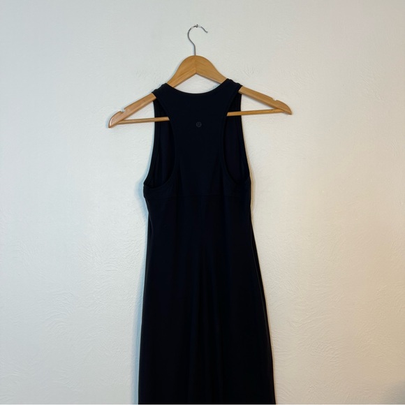 Lululemon Get Going Dress Slim Fit Nulu Fabric Black Sleeveless Maxi Size 4 - Picture 9 of 11